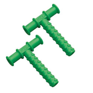 Knobby Texture chewy Tube green, 2 Pack