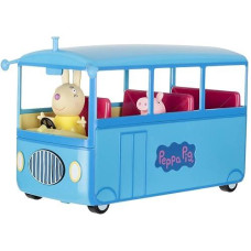 Peppa Pig School Bus Vehicle, 3 Pieces - Includes Peppa And Miss Rabbit Figures & Interactive Bus - Toy Gift For Kids - Ages 2+