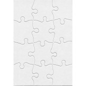 Hygloss Blank Decorating Art Activity, Use This Jigsaw As Party Favors, Diy Invites And More-White, Sturdy-5.5 X 8 Inches, 12 Pieces, 100 Puzzles, Count