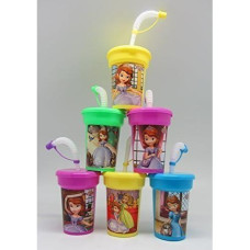 6 Sofia The First Stickers Birthday Sipper Cups With Lids Party Favor Cups