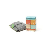 8 Piece Tegu Pocket Pouch Magnetic Wooden Block Set, Sunset