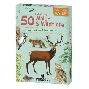 Moses. Expedition Natur/Native Forest | Wildlife Box Of 50 Cards | With Exciting Quiz Questions