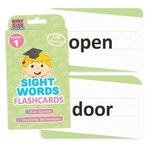 Pint-Size Scholars 100 Vocabulary Flash Cards For Sight Words - 6 Learning Games Per Deck For Preschool & Elementary Early Learning - 1St Grade