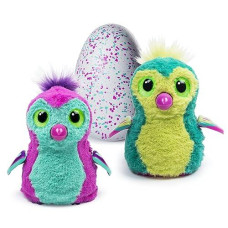 Hatchimals Hatching Egg Plush Interactive Creature, Penguala, Pink Or Teal Mystery Egg