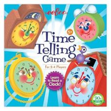 Eeboo: Time Telling Game, Develops Time Telling Skills, Learn To Read A Clock, Includes A Score Pad, 4 Clocks, And 50 Game Cards, For 2 To 4 Players, Perfect For Ages 5 And Up