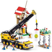 Sluban M38-B0553 Vehicle Blocks Engineering Bricks Toy  Crane Truck