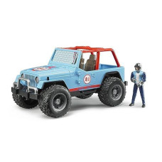Bruder Jeep Cross Country Racer Vehicle With Driver Blue
