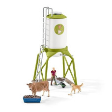 Schleich Feeding Silo With Animals Playset