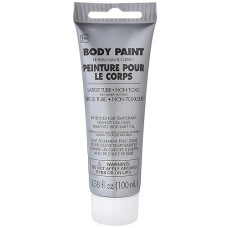 Silver Body Paint For Halloween - 3.4 Oz. (1 Pc.) - Vibrant & Easy-To-Apply Costume Makeup, Perfect For Props And Parties