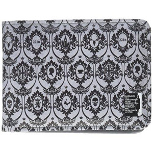 Seven20 Sherlock Holmes Men'S Bi-Fold Wallet: 221B Wallpaper (Grey)