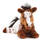 DEMDACO Laying Large Appaloosa Horse Spotted Childrens Plush Stuffed Animal