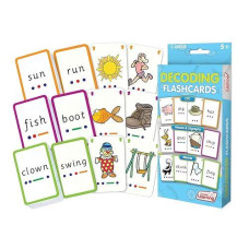 Junior Learning Decoding Flashcards, 162 Cards, Ages 5+, Language & Decoding, K-1