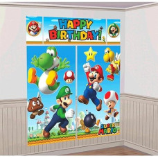 Super Mario Brothers Scene Setters Wall Decorating Kit