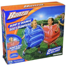 Banzai: Bump N' Bounce Body Bumpers, A Game Of Bumping & Bopping, 2 Bumpers Included In Red & Blue, Fun & Safe Cushion Inflatable Surface, For Ages 4 And Up