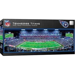 Masterpieces 1000 Piece Sports Jigsaw Puzzle - Nfl Tennessee Titans Center View Panoramic - 13"X39"