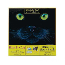 Sunsout Inc - Black Cat - 1000 Pc Jigsaw Puzzle By Artist: Charles Lynn Bragg - Finished Size 20" X 27" - Mpn# 63346