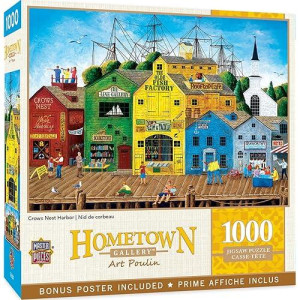Masterpieces 1000 Piece Jigsaw Puzzle For Adults, Family, Or Kids - Crows Nest Harbor - 19.25"X26.75"