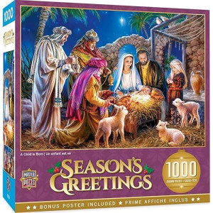 Masterpieces 1000 Piece Christmas Jigsaw Puzzle - A Child Is Born - 19.25"X26.75"