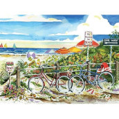Honeyjar Heritage Puzzle No Bicycles On The Beach - 550 Piece Jigsaw Puzzle