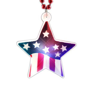 Blinkee 4060000 Usa Star Flashing Charm Beaded Necklace