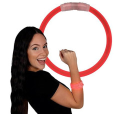 Blinkee Tube Of 100 Light-Up-The-Night Liberty Model, Non-Toxic Red Glow Bracelets, Perfect For Fourth Of July & Fundraisers, Safe And Lightweight