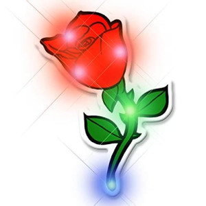 Blinkee Rose Flashing Body Light Lapel Pins By