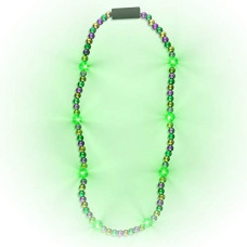 Blinkee Flashing Mardi Gras Beaded Necklace Flashing Body Light Lapel Pins