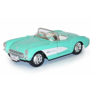 Maisto 1957 Chevy Corvette Convertible, Turquoise Special Edition 31275 - 1/24 Scale Diecast Model Toy Car