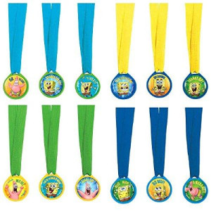Packaged Mini Award Medals Spongebob Collection Party Accessory