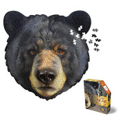 Madd Capp BEAR 550 Piece Jigsaw Puzzle For Ages 10 and up - 3004 - Unique Animal-Shaped Border, Poster Size, Challenging Random Cut, Five-Sided Box Fits on Bookshelf, Includes Educational Fun Facts