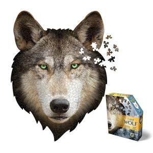 Madd Capp Puzzles - I Am Wolf - 550 Pieces - Animal Shaped Jigsaw Puzzle
