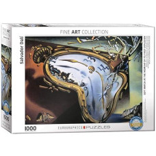 Eurographics Soft Watch At Moment Of First Explosion (Melting Clock) By Salvador Dali 1000 Piece Puzzle , Black