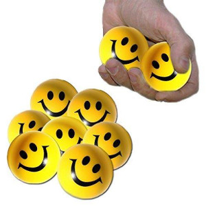 Smiley Face Stress Balls - Mega Bulk Pack Of 24 Balls - Toy Cubby Stress Relief Hand Exerciser - 1.5 Inches