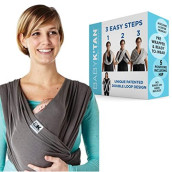 Breeze Baby K'Tan Baby Carrier, 1 Easy Pre-Wrapped Baby Sling Gift | Breathable 100% Cotton Mesh | Hands Free Wrap For Infants | No Rings Or Buckles | Newborn To Toddler Up To 35Lb (See Size Chart)