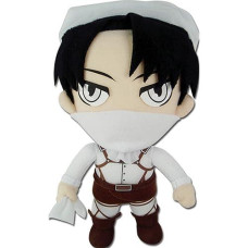 Ge Animation Great Eastern Attack On Titan Cleaning Levi Ackerman Stuffed Plush, 8.5"