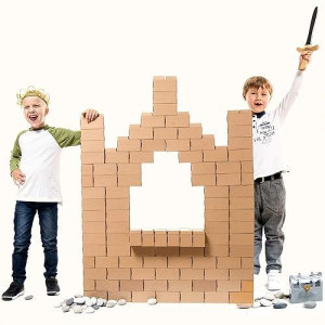 Gigi Bloks Xl Cardboard Blocks That Are Jumbo Blocks | 96 Kids Blocks As Kids Adventure Jumbo Blocks | Cardboard Building Blocks Can Support Weight And Are Durable | Interlocking Cardboard Bricks