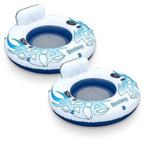 Coolerz New Lazy River Float Tubes Twin Pack (White/Blue)