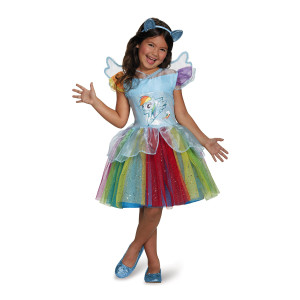 Disguise Rainbow Dash Tutu Deluxe My Little Pony Costume, Small/4-6X Blue