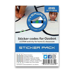 Overwrite Sticker Codes (Codes Pack) For Use With Ozobot