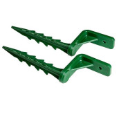 Gorilla Playsets 07-0016-P Plastic Ground Stakes For Playsets, Swing Sets (Pair), Green