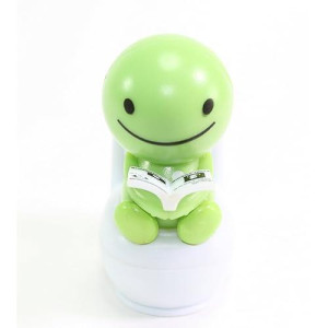 We Pay Your Sales Tax Solar Power Toy - Green Nohohon Reading On The Toilet Car Dashboard Gift Home Decor