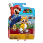 NINTENDO World of Nintendo Cat Mario with Bell Action Figure, 4"