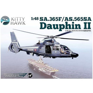 Kitty Hawk Kh80108 1:48 Sa.365F / As.565Sa Dauphin Ii Helicopter Model Kit