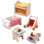 HABA Little Friends Childrens Nursery Room - Dollhouse Furniture for 4" Bendy Dolls