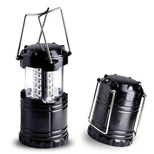 (Pack Of 2) Outdoor Led Camping Lantern Flashlights Set , Kenor Portable Led Camping Light Emergency Light 30 Leds, Battery Powered, Home Garden Camping Lanterns For Hiking, Rv,Emergencies, Hurricanes
