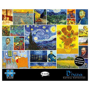 Re-Marks Vincent Van Gogh 1500-Piece Puzzle, Artistic Jigsaw Puzzle For All Ages