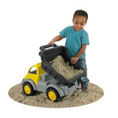 American Plastic Toys Kids Gigantic Dump Truck, Made In Usa, Tilting Dump Bed, Knobby Wheels, & Metal Axles Fit For Indoors & Outdoors, Haul Sand, Dirt, Or Toys, For Ages 2 And Up (Color May Vary)