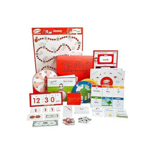 Teach My Kindergartener Learning Kit , Screen Free 4Yrs+ School Readiness, All-In-One Learning Kit To Teach Spelling, Money, Telling The Time, Weather And The Calendar. Get Ready For Kindergarten.
