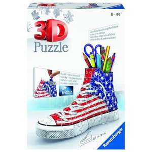 Ravensburger Sneaker American Style 112 Piece 3D Jigsaw Puzzle For Kids And Adults - Easy Click Technology Means Pieces Fit Together Perfectly