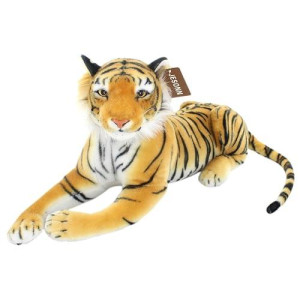 Jesonn Realistic Stuffed Animals Tiger Toys Plush (White, 27.5 Inch)